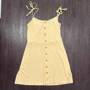 Topshop Yellow Button-Down Dress